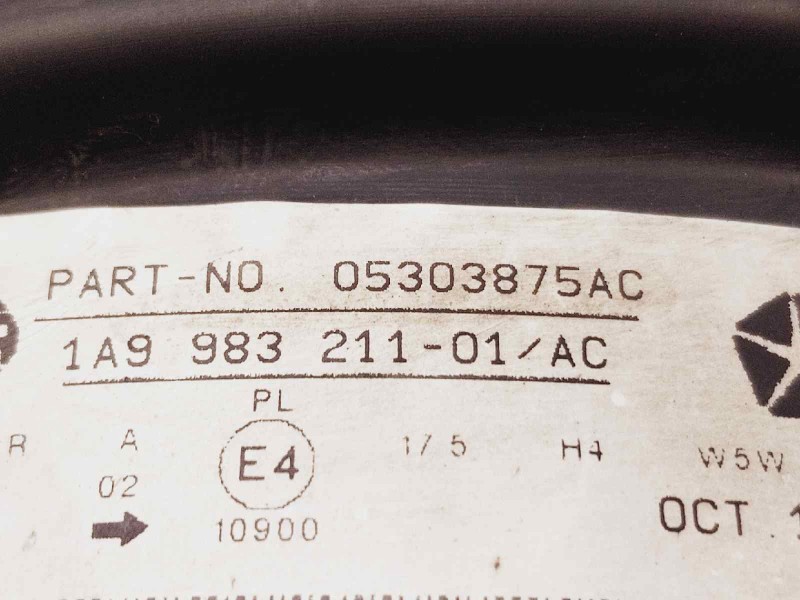 Recambio de faro izquierdo para chrysler jeep compass referencia OEM IAM 5303875AC  