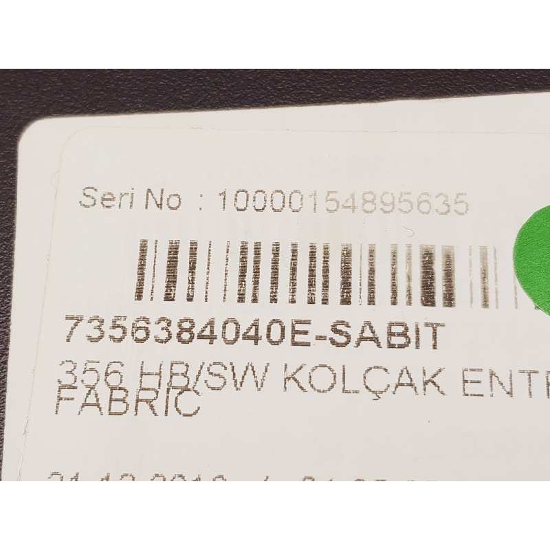 Recambio de apoyabrazos central para fiat tipo ii 356 berlina referencia OEM IAM 7356384040E 52025921 