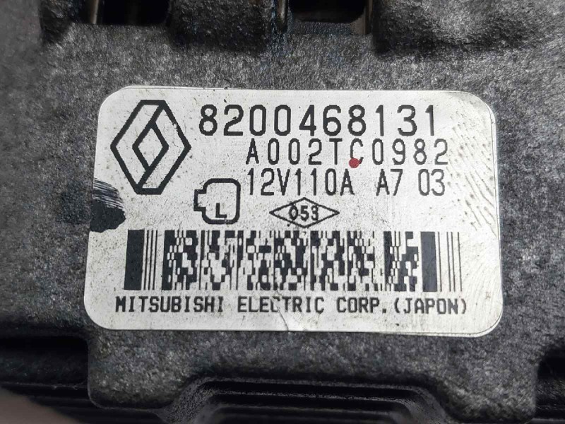 Recambio de alternador para renault kangoo (f/kc0) authentique referencia OEM IAM 8200468131 A002TC0982 