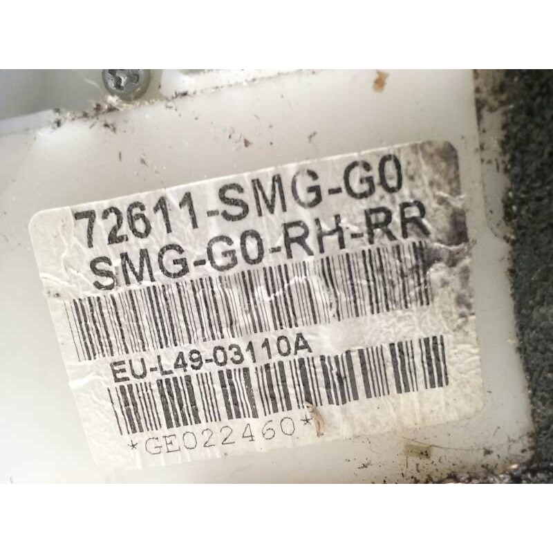 Recambio de cerradura puerta trasera derecha para honda civic berlina 5 (fk) 2.2 i-ctdi executive referencia OEM IAM 72611SMGG0 