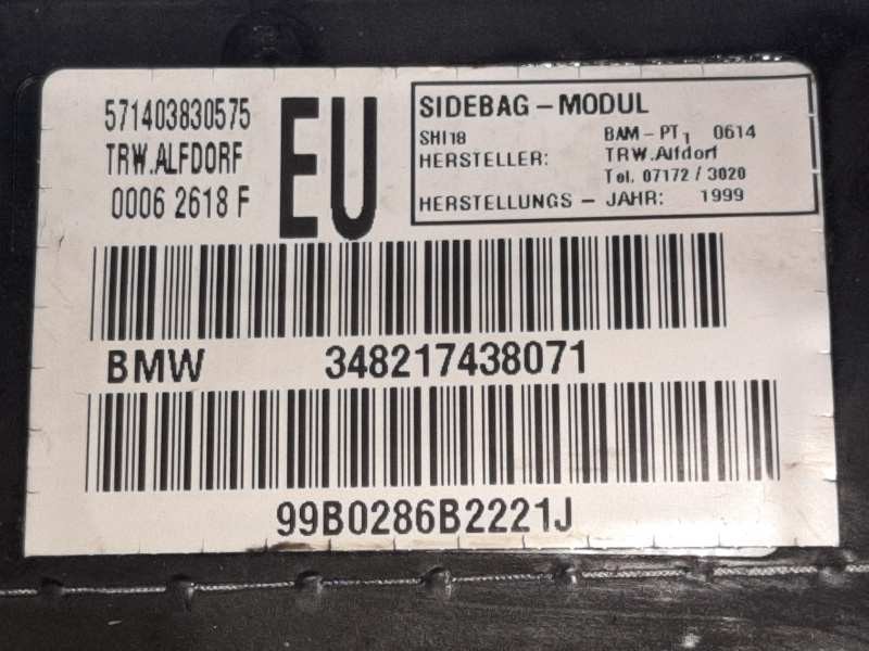 Recambio de airbag lateral delantero derecho para bmw serie 3 berlina (e46) 320d referencia OEM IAM 571403830575 348217438071 