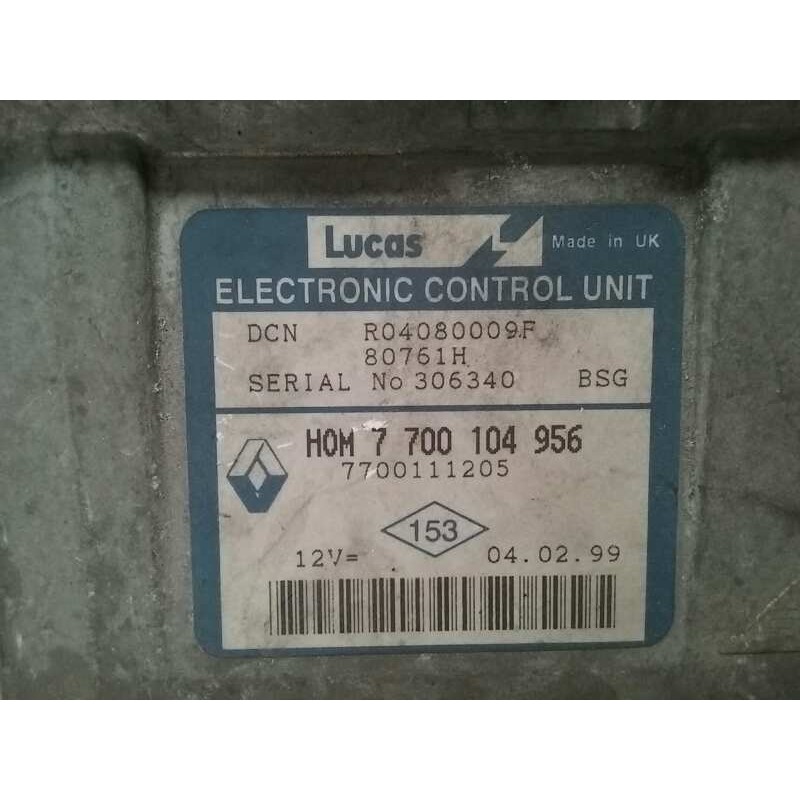 Recambio de centralita motor uce para renault clio ii fase i (b/cbo) referencia OEM IAM 7700104956 LUCAS 7700104956