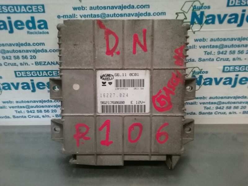 Recambio de centralita motor uce para peugeot 106 (s1) referencia OEM IAM 9621760680 16227024 MAGNETI