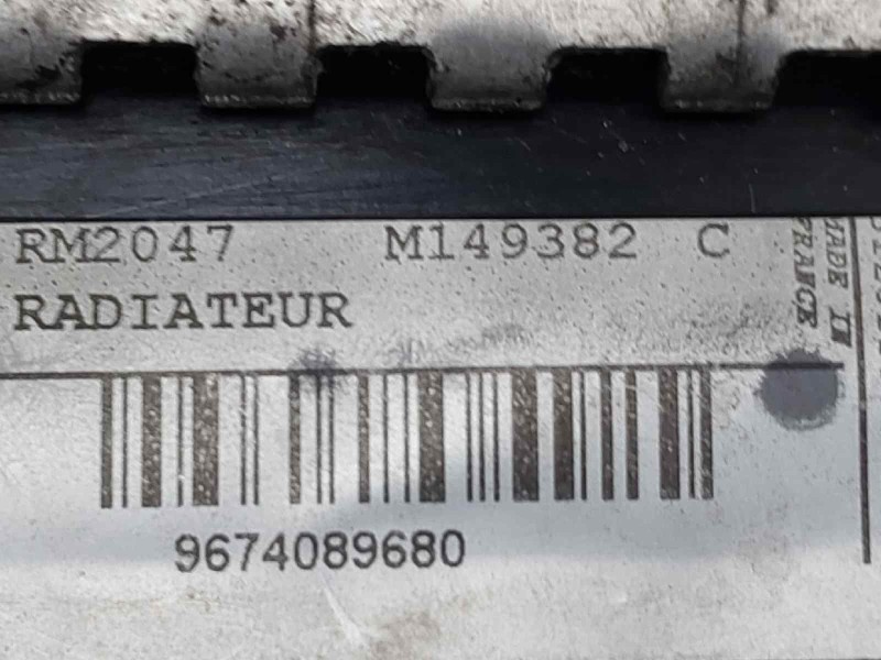 Recambio de radiador agua para citroen c4 grand picasso cool referencia OEM IAM 9674089680  