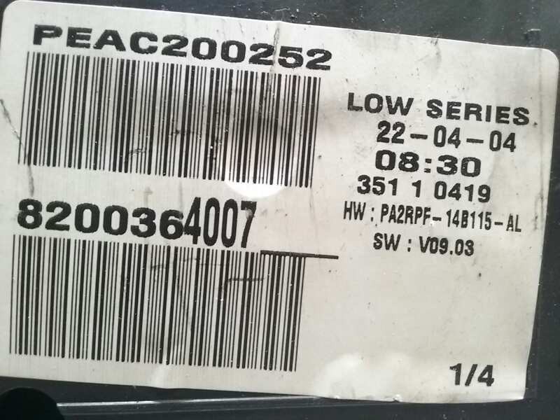 Recambio de cuadro instrumentos para renault megane ii familiar expression confort referencia OEM IAM 8200364007 PEAC200252 8200