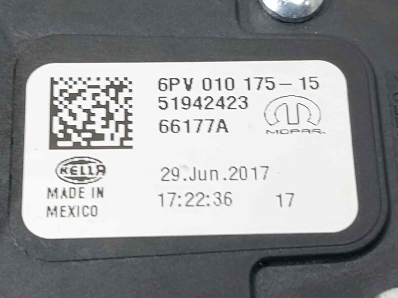 Recambio de potenciometro pedal para jeep compass ii limited 4x4 referencia OEM IAM 6PV01017515 51942423 