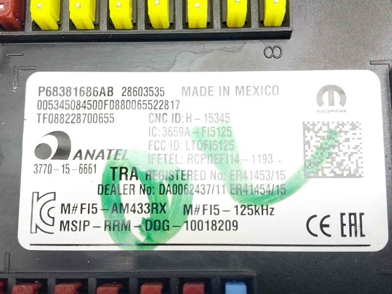 Recambio de caja reles / fusibles para jeep compass ii limited 4x4 referencia OEM IAM P68381686AB 68381686AB 