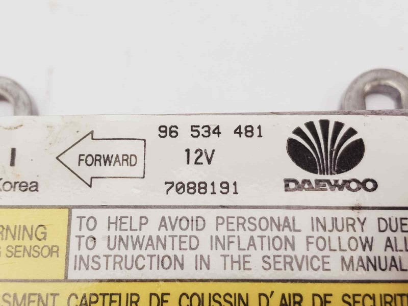 Recambio de centralita airbag para daewoo kalos 1.4 se referencia OEM IAM 96534481 7088191 