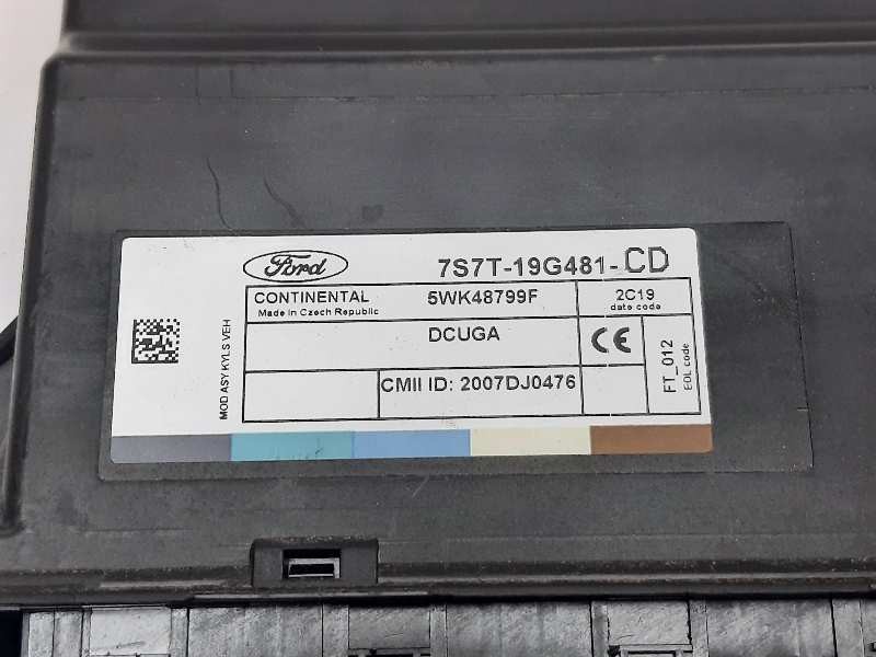Recambio de modulo electronico para ford s-max (ca1) titanium referencia OEM IAM 7S7T19G481CD  