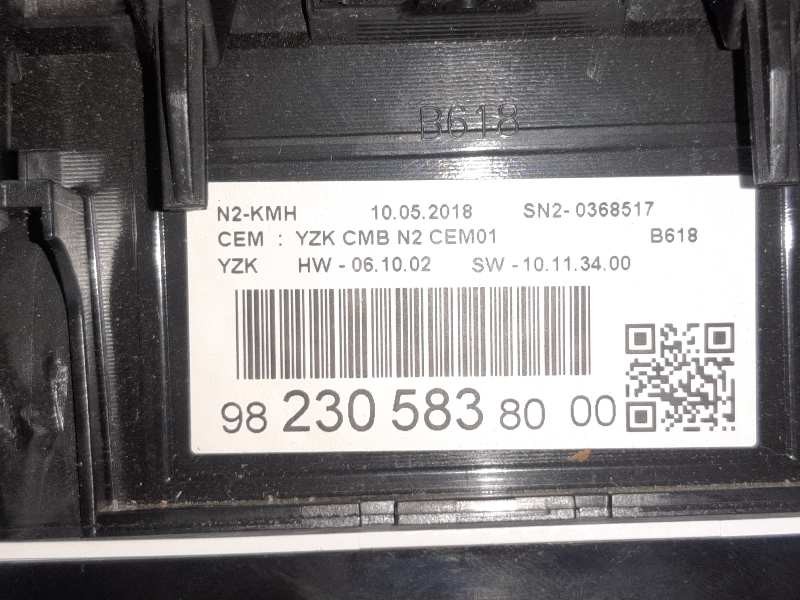 Recambio de cuadro instrumentos para citroen c3 feel referencia OEM IAM 9823058380  