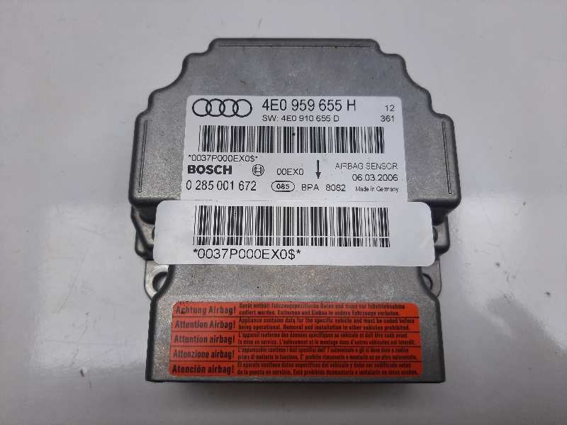 Recambio de centralita airbag para audi a8 (4e2) 3.0 tdi quattro referencia OEM IAM 4E0959655H 0285001672 