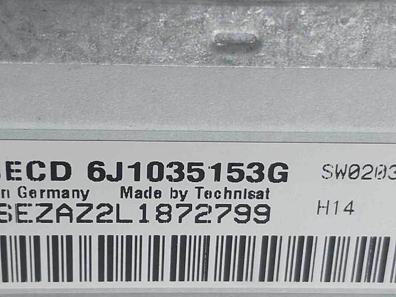 Recambio de sistema audio / cd para seat ibiza (6j5) sport referencia OEM IAM 6J1035153G  