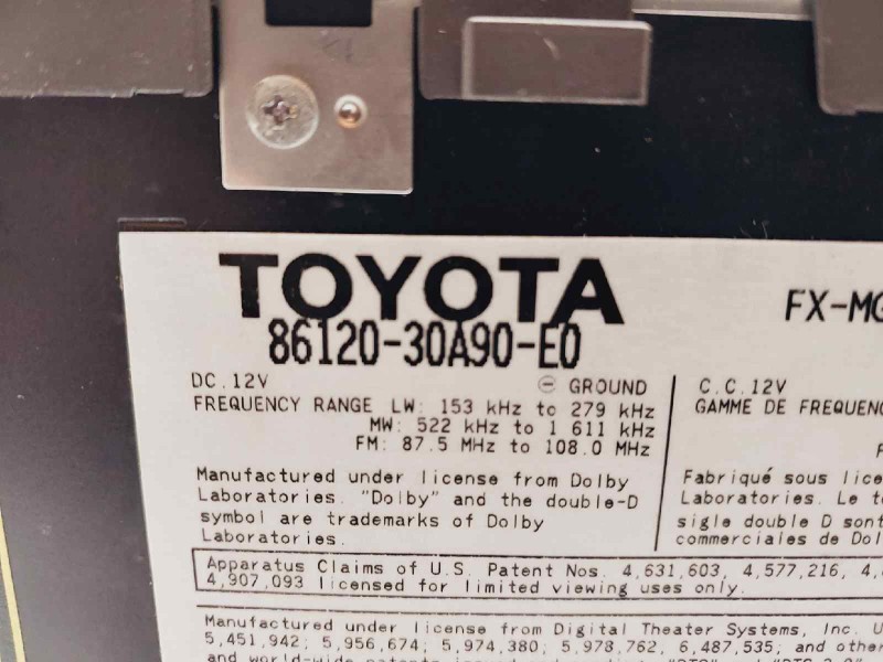 Recambio de sistema audio / cd para lexus gs (gs/us/ws19) 450 h referencia OEM IAM 8612030A90E0  