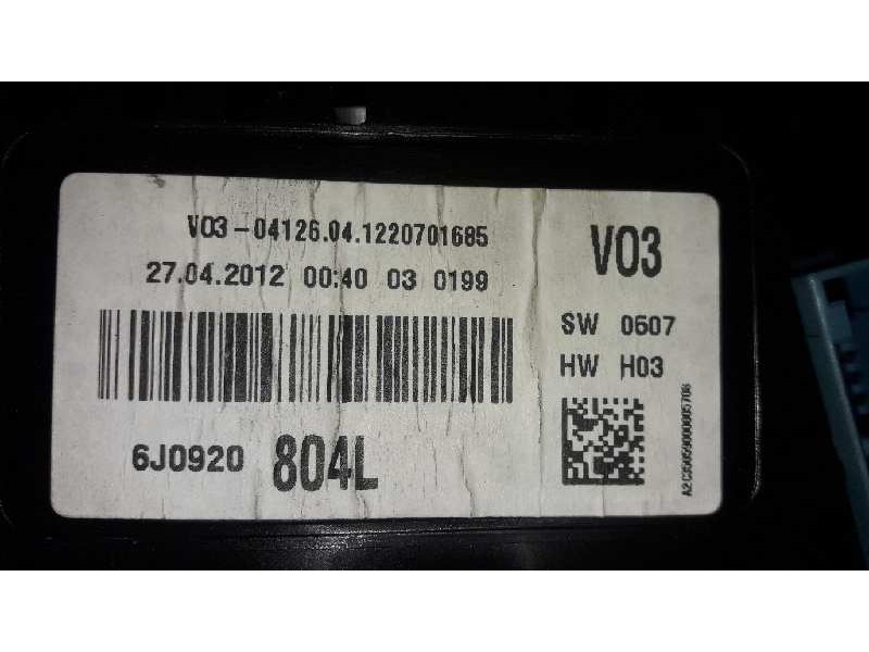 Recambio de cuadro instrumentos para seat ibiza sc (6j1) color edition referencia OEM IAM 6J0920804L  
