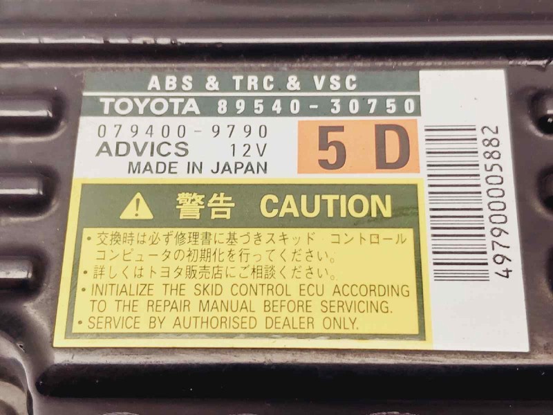 Recambio de centralita abs para lexus gs (gs/us/ws19) 450 h referencia OEM IAM 8954030750 0794009790 