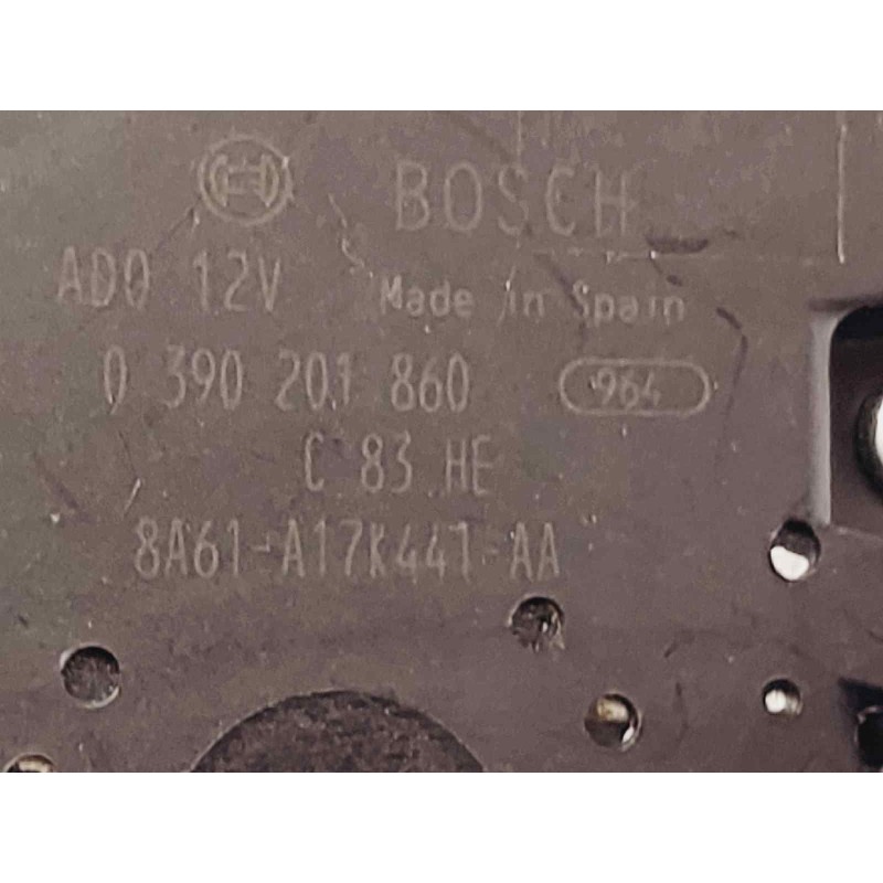 Recambio de motor limpia trasero para ford fiesta (cb1) trend referencia OEM IAM 0390201860 BOSCH 3 PINS