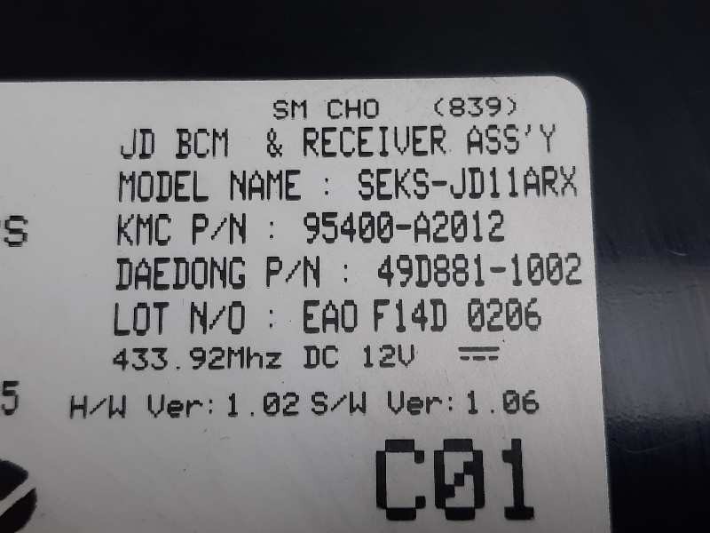 Recambio de modulo electronico para kia cee´d concept referencia OEM IAM 95400A2012 49D8811002 