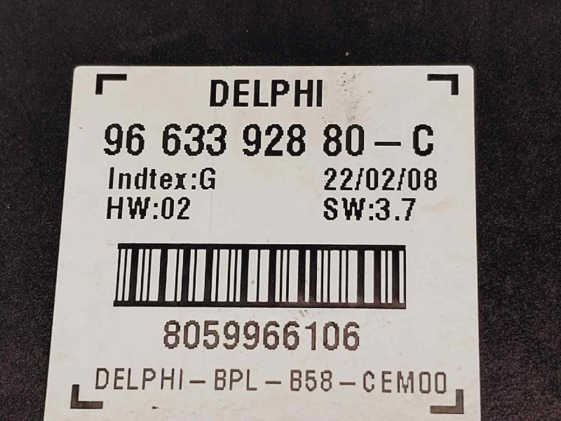 Recambio de modulo electronico para citroen c4 grand picasso exclusive referencia OEM IAM 9663392880  