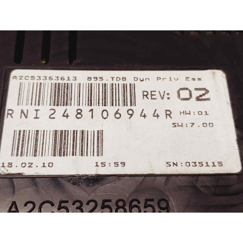 Recambio de cuadro instrumentos para renault megane iii berlina 5 p 1.4 tce referencia OEM IAM RNI248106944R 248106944R 