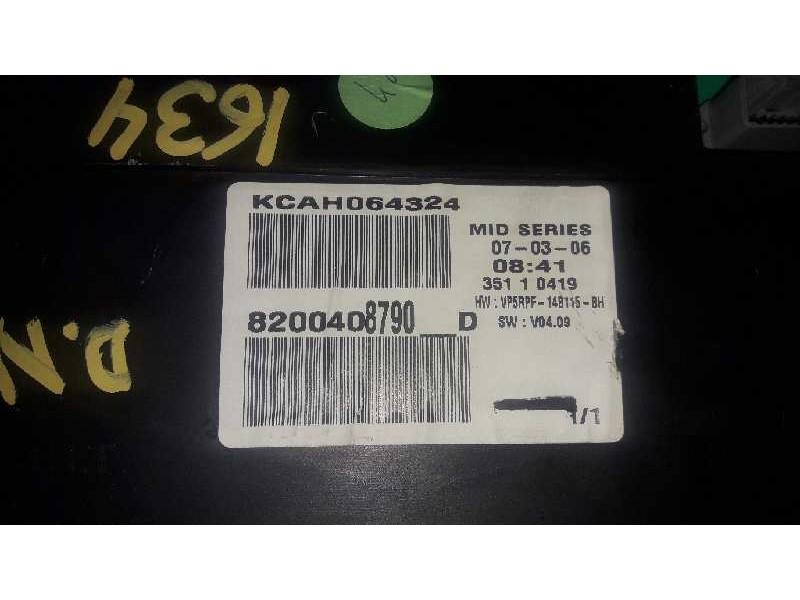 Recambio de cuadro instrumentos para renault megane ii berlina 5p authentique referencia OEM IAM 8200408790  