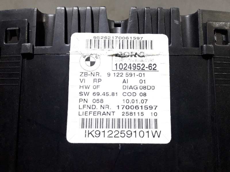 Recambio de cuadro instrumentos para bmw serie 1 berlina (e81/e87) 2.0 cat referencia OEM IAM 102495262  