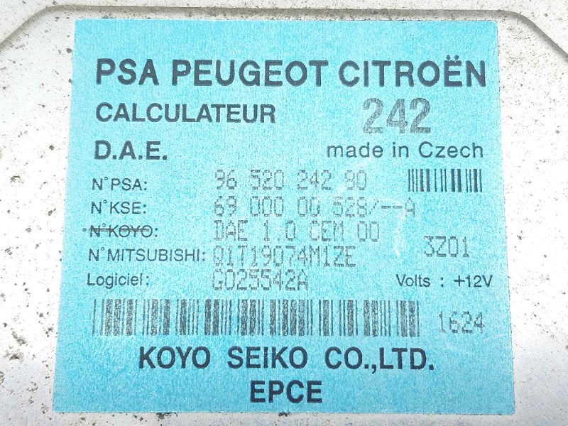 Recambio de modulo electronico para citroen c2 x referencia OEM IAM 9652024280 Q1T19074M1ZE 