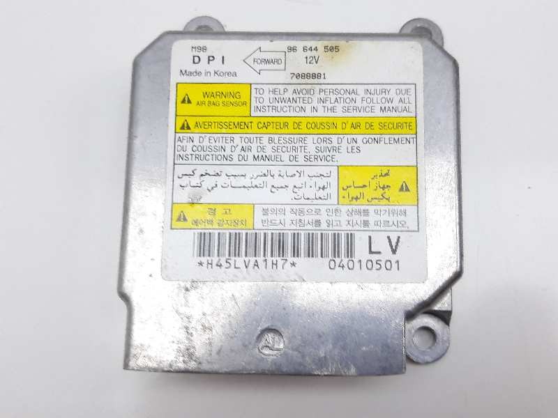 Recambio de centralita airbag para chevrolet matiz 0.8 cat referencia OEM IAM 96644505  