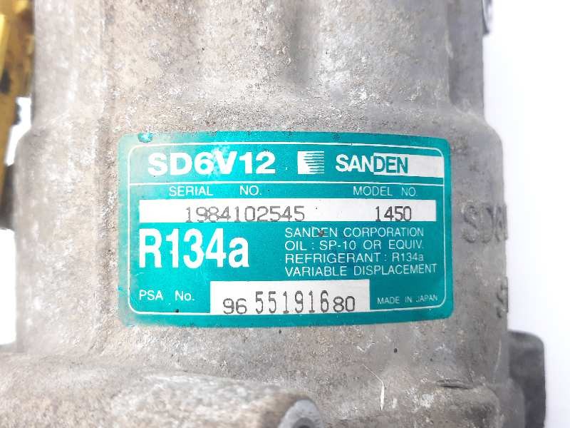 Recambio de compresor aire acondicionado para citroen c2 vts referencia OEM IAM 9655191680 SD6VBL 