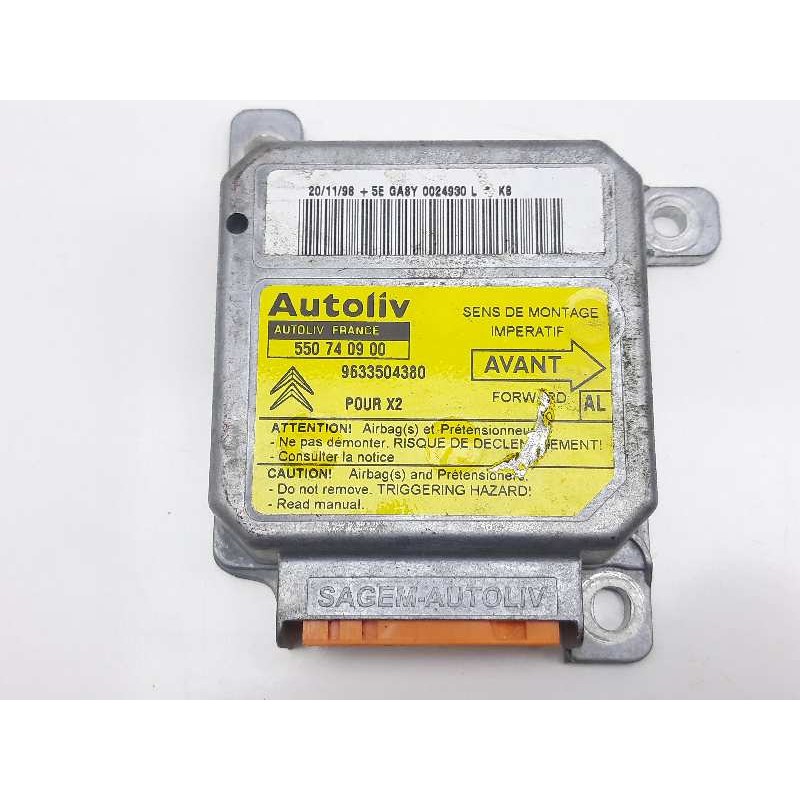 Recambio de centralita airbag para citroen xantia berlina 1.9 turbodiesel referencia OEM IAM 9633504380  