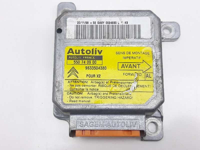 Recambio de centralita airbag para citroen xantia berlina 1.9 turbodiesel referencia OEM IAM 9633504380  