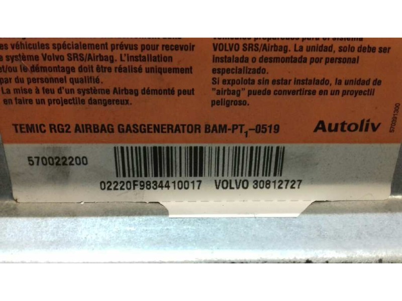 Recambio de airbag delantero derecho para volvo s40 berlina 2.0 t referencia OEM IAM 570022200 AUTOLIV 