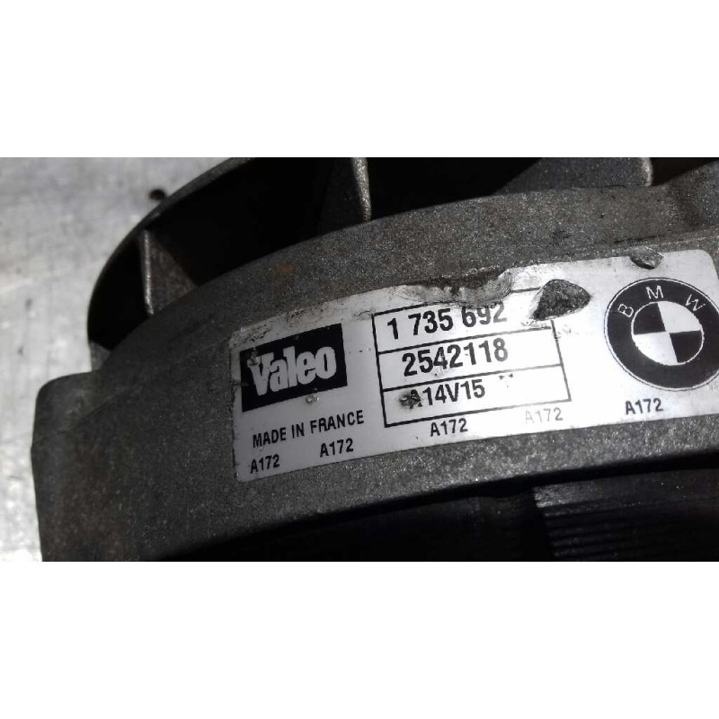 Recambio de alternador para bmw serie 5 berlina (e34) 2.0 24v referencia OEM IAM 2542118 VALEO 105A 2541480