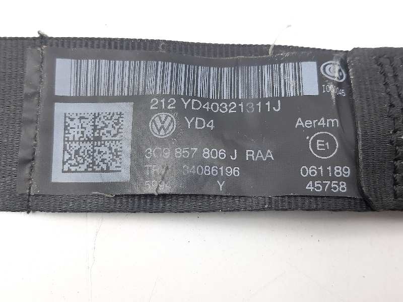 Recambio de cinturon seguridad trasero derecho para volkswagen passat variant (365) advance bluemotion referencia OEM IAM 3C9857