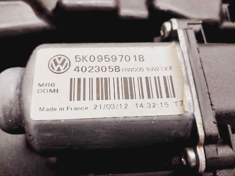 Recambio de elevalunas delantero izquierdo para volkswagen golf vi (5k1) gti referencia OEM IAM 5K1837729T 5K0959701B 5K0959793