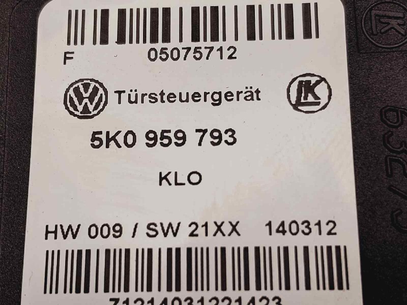 Recambio de elevalunas delantero izquierdo para volkswagen golf vi (5k1) gti referencia OEM IAM 5K1837729T 5K0959701B 5K0959793