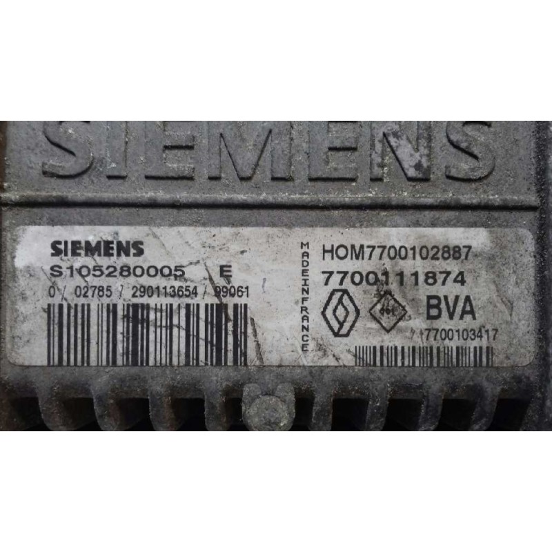 Recambio de centralita motor uce para renault clio ii fase i (b/cbo) 1.6 referencia OEM IAM 7700111874 SIEMENS S105280005