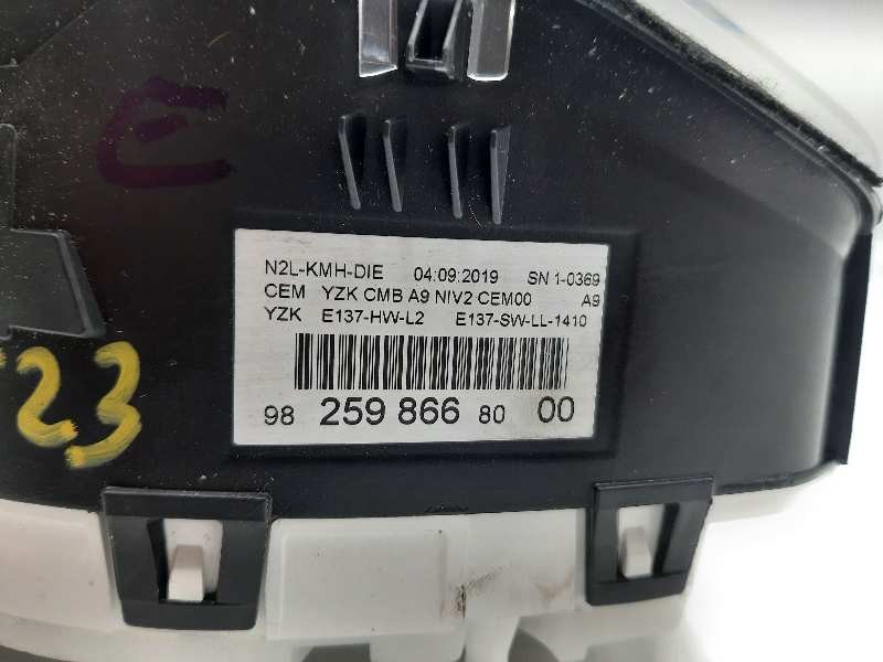 Recambio de cuadro instrumentos para peugeot 208 (p2) active referencia OEM IAM 9825986680  