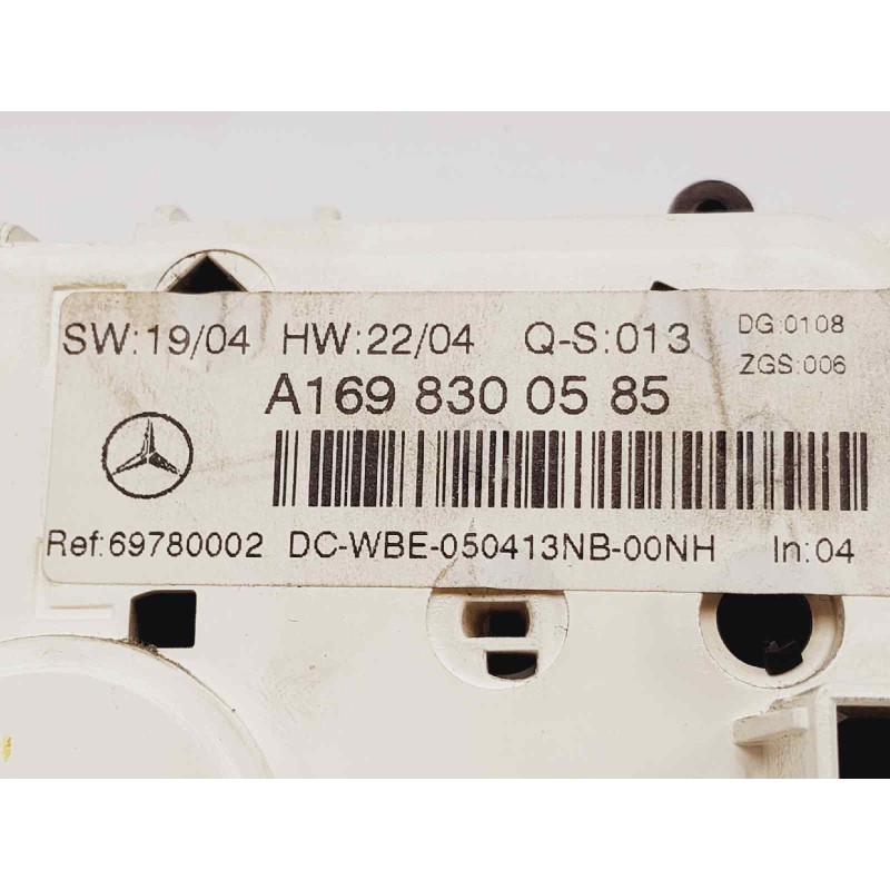 Recambio de mando climatizador para mercedes clase a (w169) a 150 (169.031) referencia OEM IAM A1698300585  