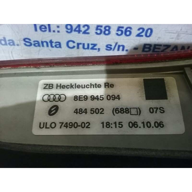 Recambio de piloto trasero central para audi a4 avant (8e) 2.0 tdi quattro (dpf) referencia OEM IAM 8E9945094 PILOTO TRASERO CEN