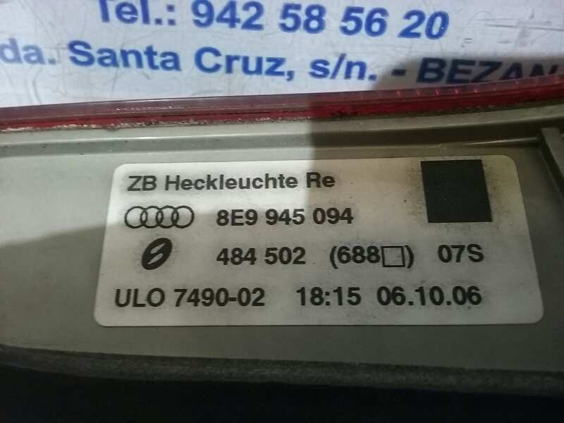Recambio de piloto trasero central para audi a4 avant (8e) 2.0 tdi quattro (dpf) referencia OEM IAM 8E9945094 PILOTO TRASERO CEN
