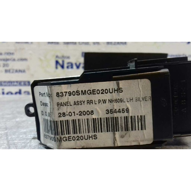 Recambio de mando elevalunas trasero izquierdo para honda civic berlina 5 (fk) 2.2 i-ctdi executive referencia OEM IAM 83790SMGE
