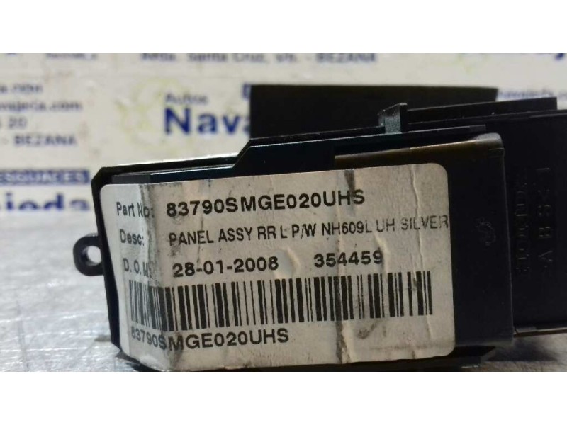 Recambio de mando elevalunas trasero izquierdo para honda civic berlina 5 (fk) 2.2 i-ctdi executive referencia OEM IAM 83790SMGE