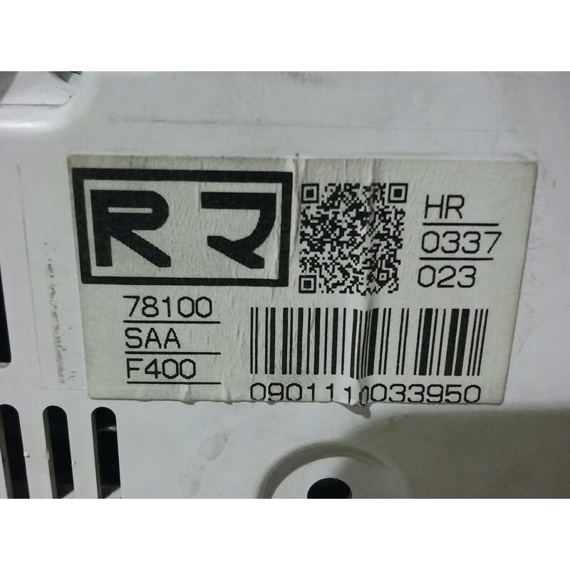 Recambio de cuadro instrumentos para honda jazz (gd1/5) 1.4 es graphite referencia OEM IAM 78100SAAF400 78100SAAF400 09011100339