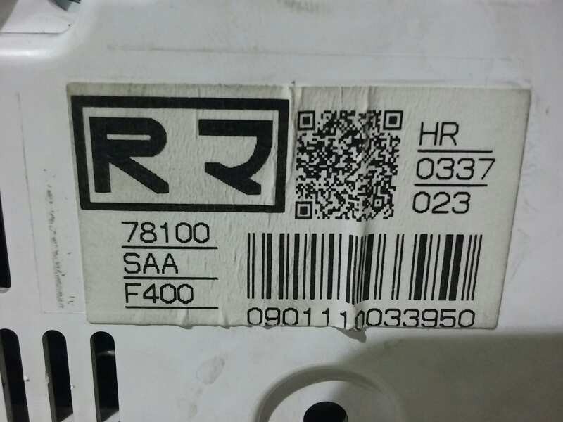 Recambio de cuadro instrumentos para honda jazz (gd1/5) 1.4 es graphite referencia OEM IAM 78100SAAF400 78100SAAF400 09011100339