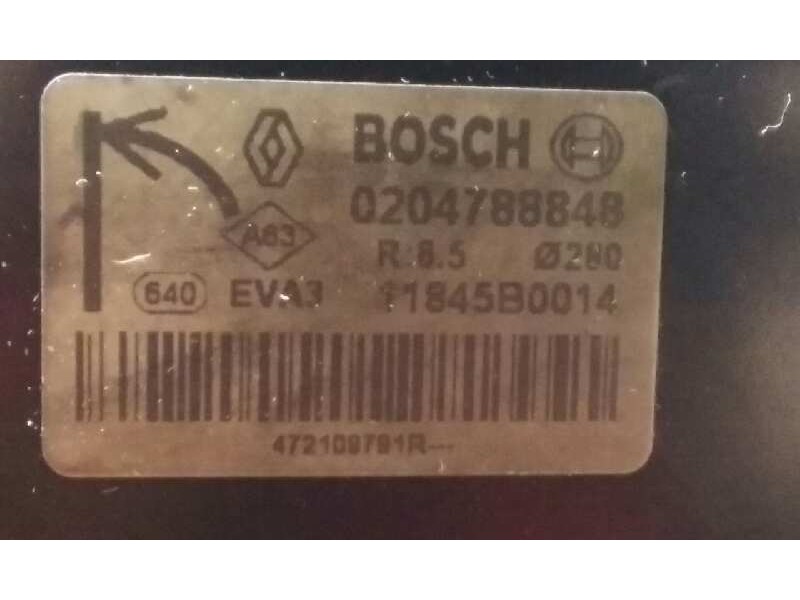 Recambio de servofreno para renault kangoo profesional referencia OEM IAM 0204788848 BOSCH 11845B0014