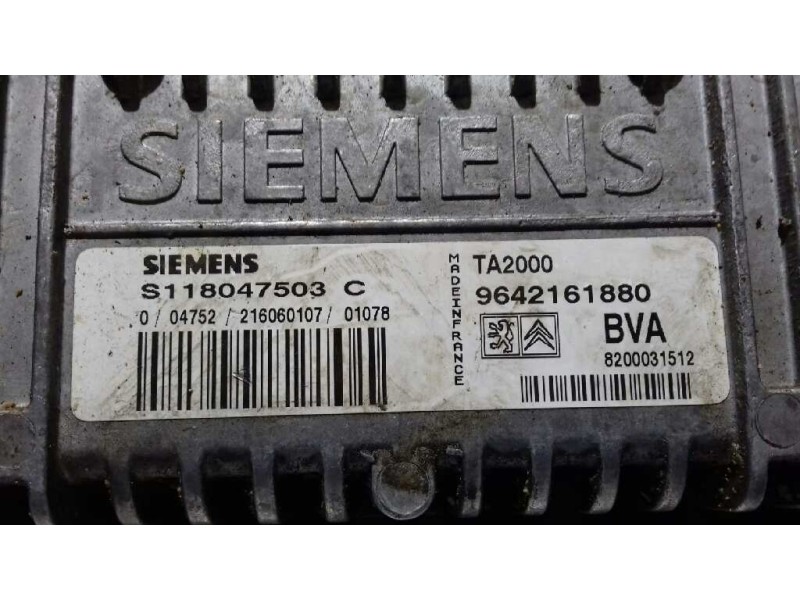 Recambio de centralita motor uce para citroen xsara berlina 1.6 16v cat (nfu / tu5jp4) referencia OEM IAM 9642161880 SIEMENS S11