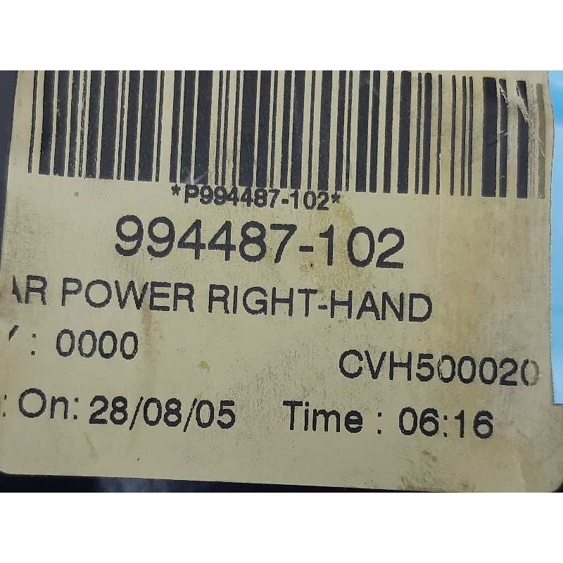 Recambio de elevalunas trasero derecho para land rover range rover sport v6 td se referencia OEM IAM CVH500020 994487102 
