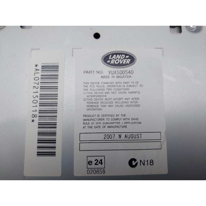 Recambio de sistema audio / cd para land rover range rover sport v8 td hse referencia OEM IAM VUX500540  