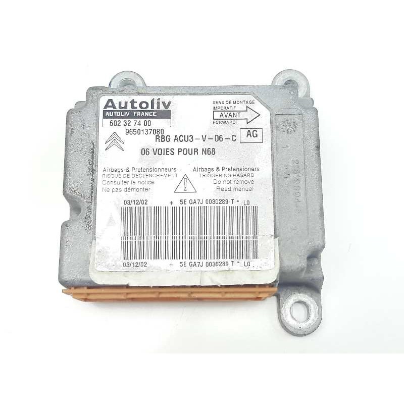 Recambio de centralita airbag para citroen xsara picasso 2.0 hdi sx referencia OEM IAM 9650137080  