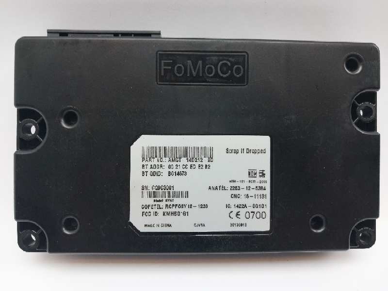 Recambio de modulo electronico para ford fiesta (ccn) titanium referencia OEM IAM AM5T14D212ED  